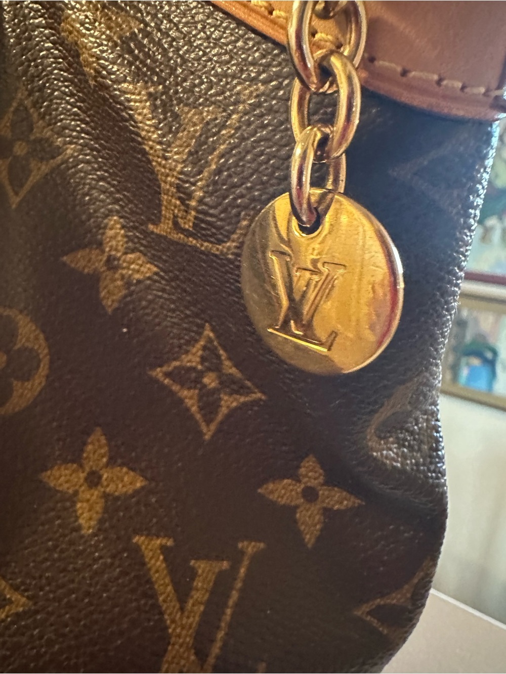 Louis Vuitton Monogram Canvas Shoulder Bag in Brown and Tan - Picture 5 of 16